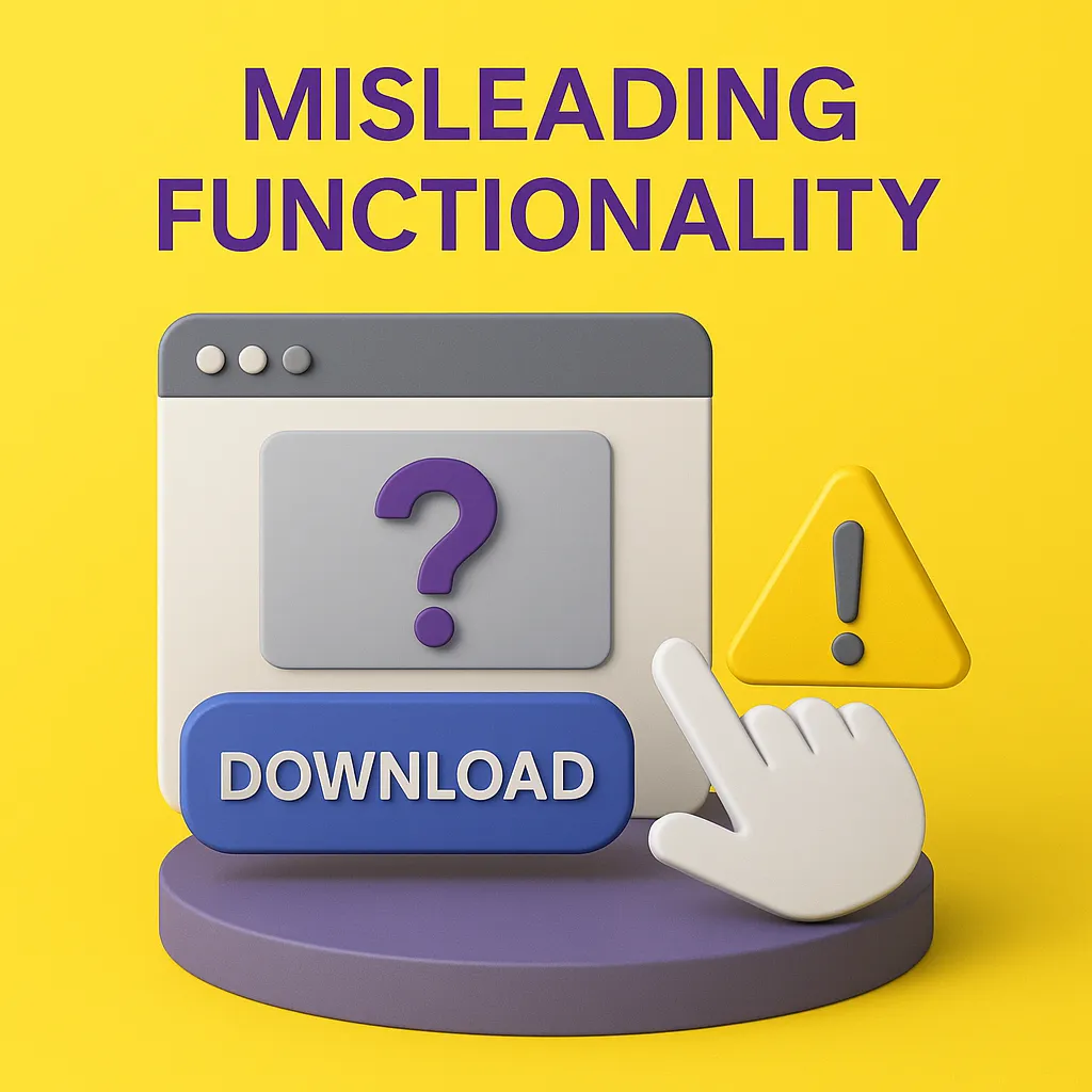 تکنیک سئو کلاه سیاه Misleading Functionality