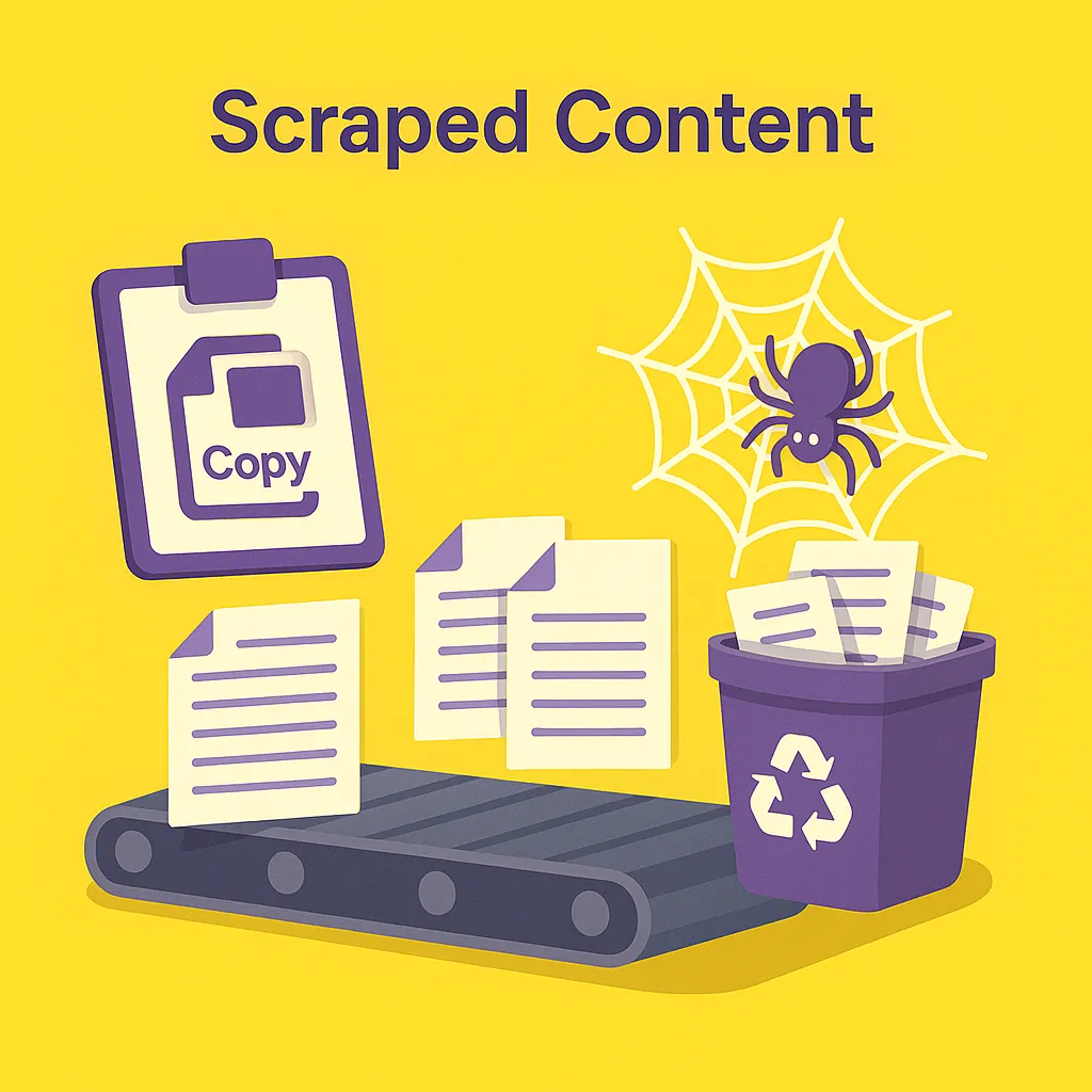 تکنیک سئو کلاه سیاه Scraped Content